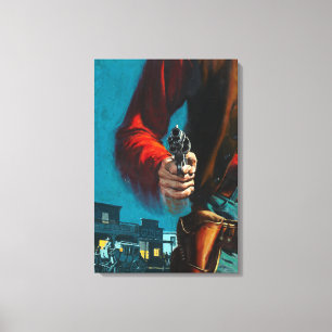 Impressão Em Tela Vaqueiro ocidental idoso do Gunslinger do vintage