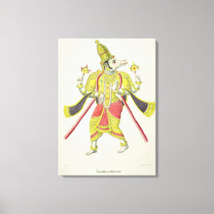 Impressão Em Tela Varaha, gravado por de Marlet (litho da cor)