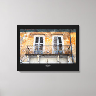 Impressão Em Tela Varandas de edifícios antigos, Limassol, Chipre te