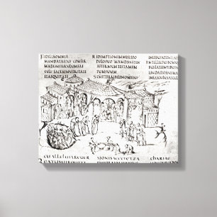 Impressão Em Tela Várias cenas que ilustram um salmo