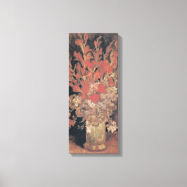 Impressão Em Tela Vase com Gladioli e Cravos por Van Gogh