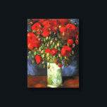 Impressão Em Tela Vase com Poppies Vermelhos | Vincent van Gogh<br><div class="desc">Vase with Red Poppies , de Vincent van Gogh, é uma pintura cativante de vida morta que destaca o uso vibrante de cor e escovas expressivas pelo artista. A pintura apresenta um simples vaso auricular cheio de papoilas negros e crimson, colocados contra um fundo texturizado e mutado. O contraste entre...</div>