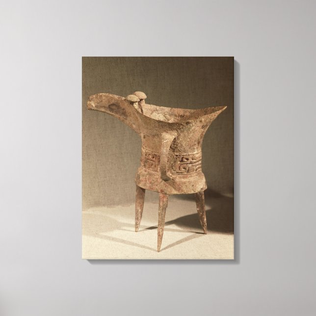 Impressão Em Tela Vaso de "chueh" de três pernas para aquecimento de (Frente)