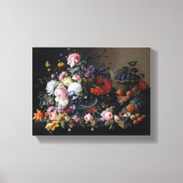 Impressão Em Tela Vaso de Flores Arte Flores Vintage