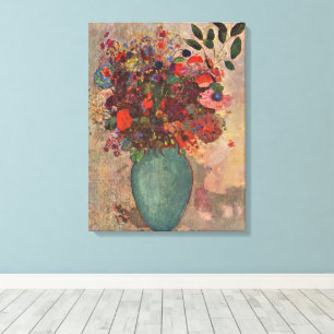 Impressão Em Tela Vaso Turco por Odilon Redon, Arte de Flores Vintag