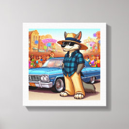 Impressão Em Tela Vato Lobo "Ano Novo"