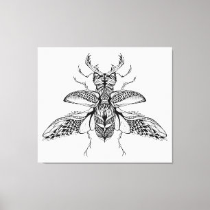 Impressão Em Tela Veado-Besouro psicadélico inspirado 6