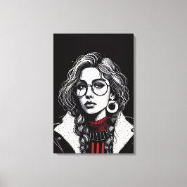 Impressão Em Tela Vectorial Girl