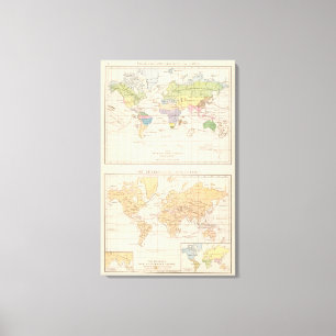 Impressão Em Tela Vegetationsgebiete, mapa do atlas de Thiere
