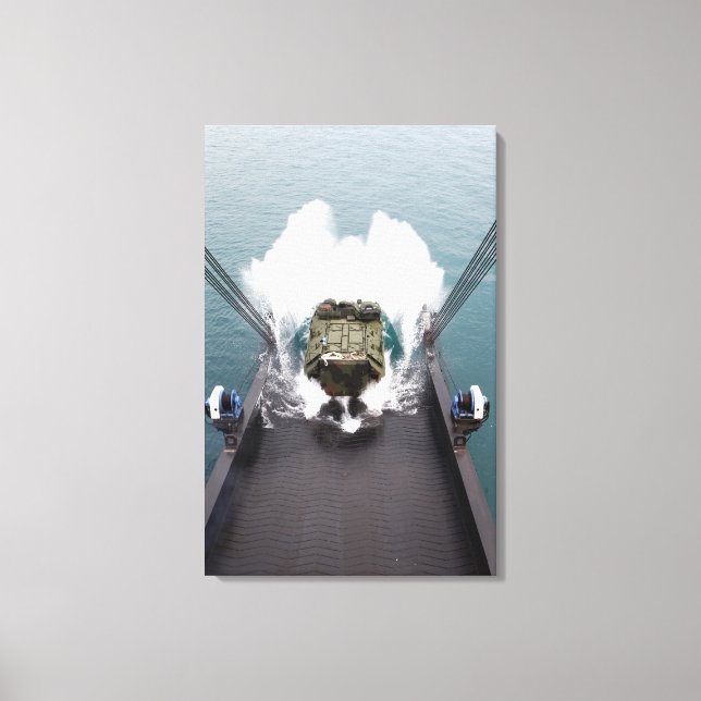 Impressão Em Tela Veículos de assalto anfíbios desembarcados do USNS (Frente)