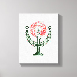 Impressão Em Tela Vela de Natal Tradicional