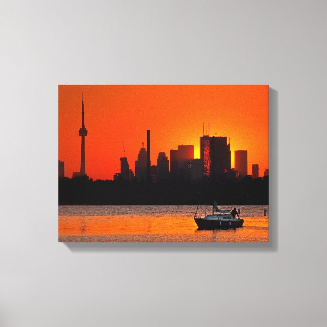 Impressão Em Tela Vela do Pôr do Sol (Frente)