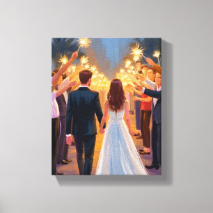 Impressão Em Tela Velas de Casamento   Celebração de Casamento Pinta