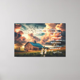 Impressão Em Tela Velho Barn, ainda acredito em Graça