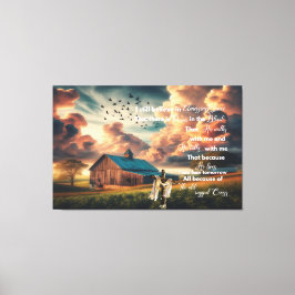 Impressão Em Tela Velho Barn, ainda acredito em Graça