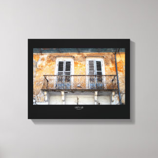 Impressão Em Tela Velhos balcões de construção, Limassol, poster de