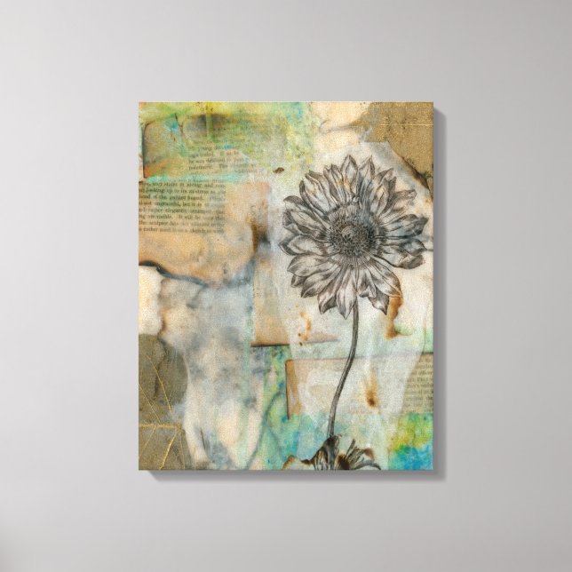 Impressão Em Tela Vellum Floral I (Frente)
