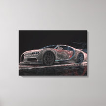 Velocidade Fluida | Arte Automobilística (24" x 16