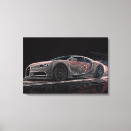 Impressão Em Tela Velocidade Fluida | Arte Automobilística (24" x 16