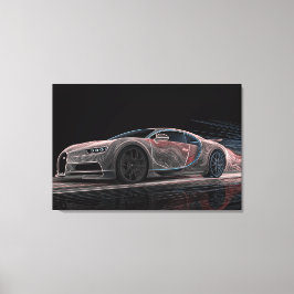 Impressão Em Tela Velocidade Fluida | Arte Automobilística (36" x 24