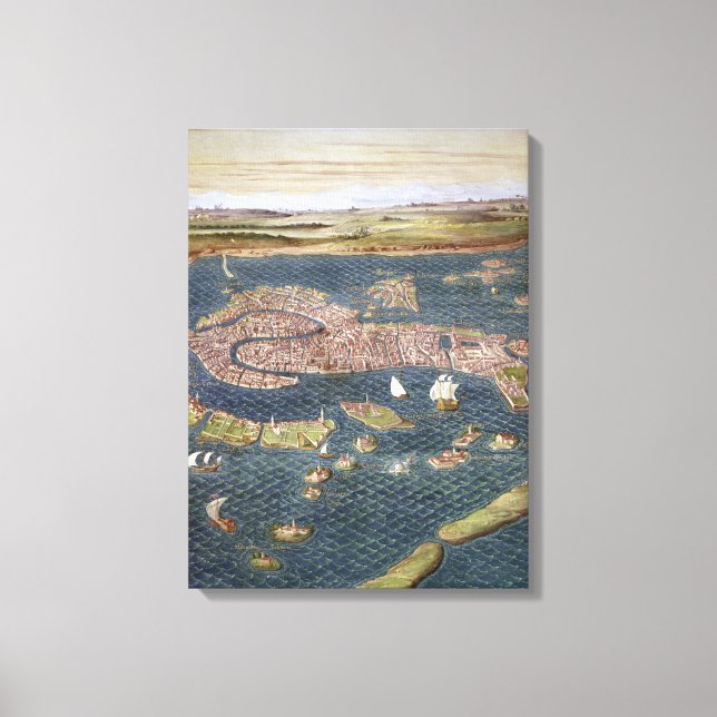 IMPRESSÃO EM TELA VENEZA: MAPA, SÉCULO 16 (Frente)