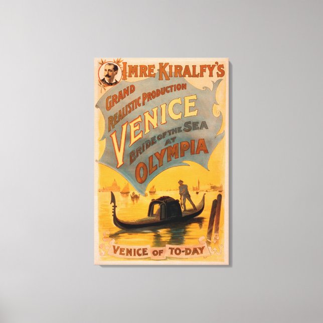 Impressão Em Tela Veneza, Noiva do Mar em Olympia Gondolas 3 (Frente)