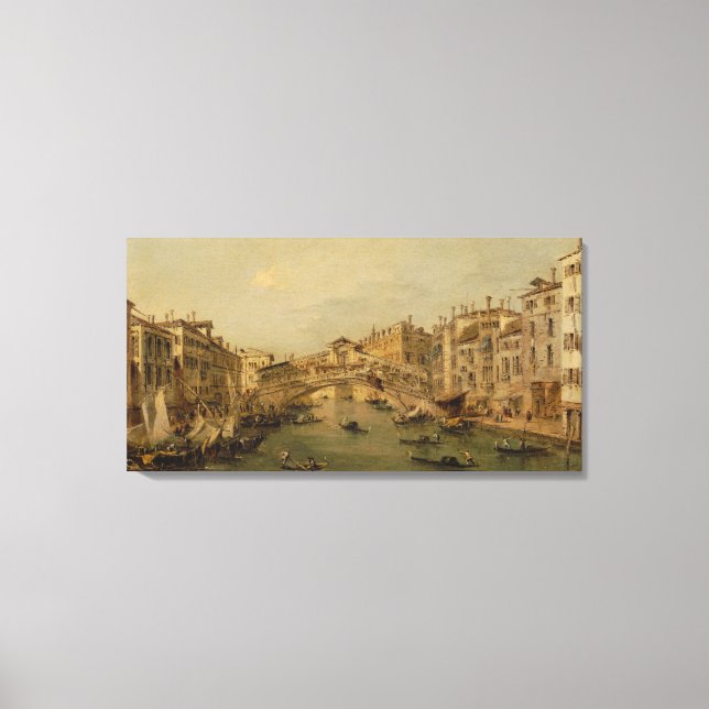 Impressão Em Tela Veneza, o Rialto (Frente)