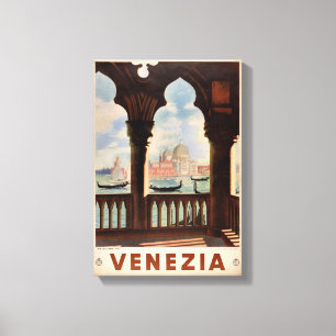 Impressão Em Tela Venezia Viagens vintage de Venezia restaurada