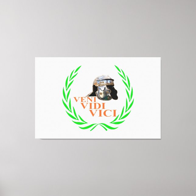 Impressão Em Tela Veni Vidi Vici (Frente)