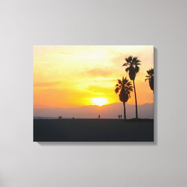 Impressão Em Tela Venice Beach California Sunset (Frente)