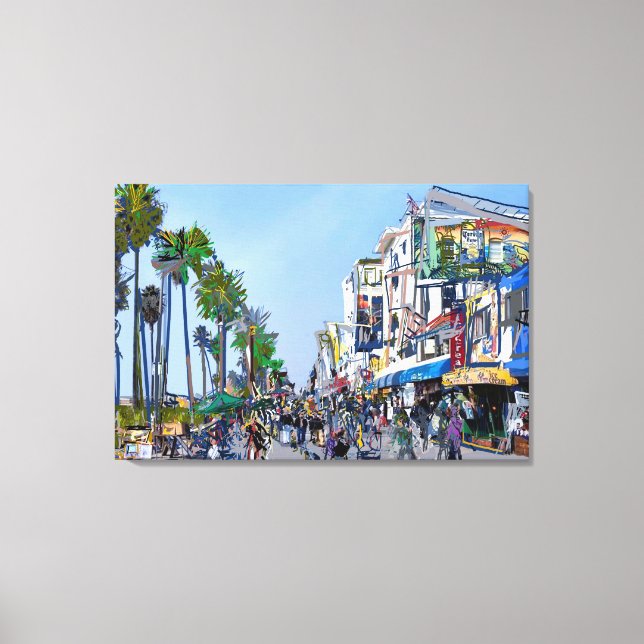 Impressão Em Tela Venice Beach Promenade (Frente)