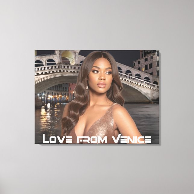 IMPRESSÃO EM TELA VENICE - LOVE FROM VENICE (Frente)