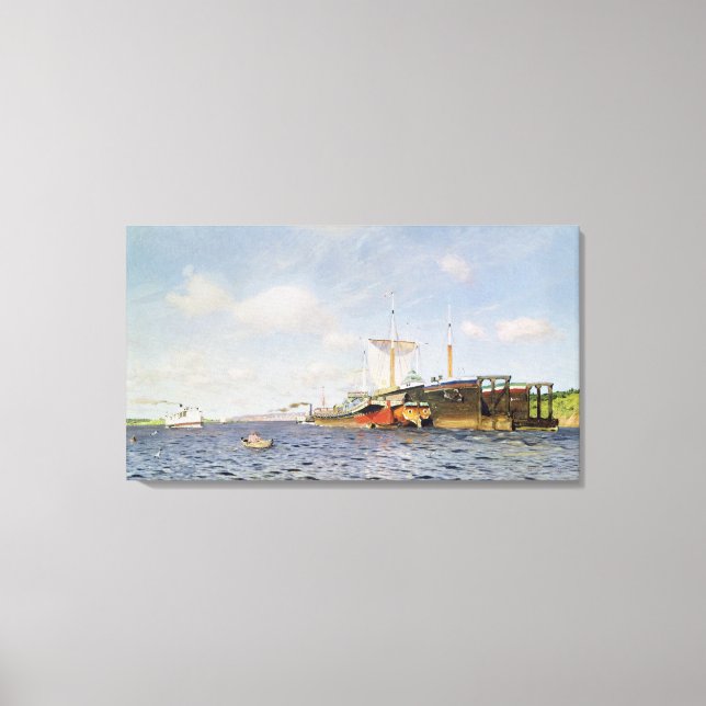 Impressão Em Tela Vento fresco no Volga, 1895 (Frente)