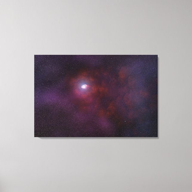 Impressão Em Tela Vento Pulsar De Uma Estrela De Neutron. (Frente)