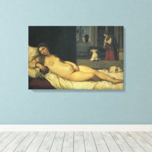 Impressão Em Tela Vênus de Urbino de Ticiano, Arte Renascentista