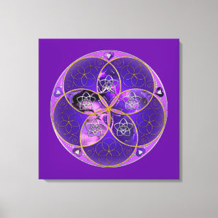 Impressão Em Tela Venus Flower of Love fineART rosa violeta
