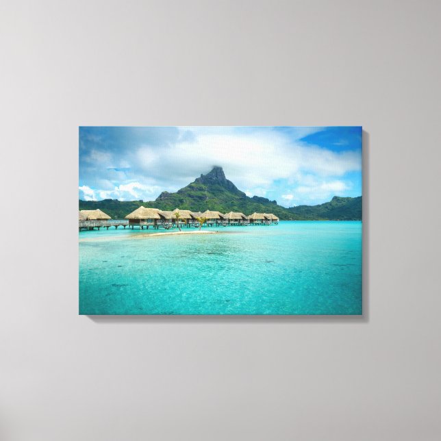 Impressão Em Tela Ver a tela de desenho da ilha Bora Bora (Frente)