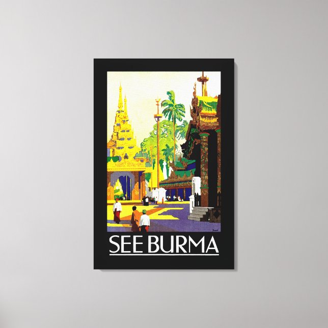 Impressão Em Tela Ver Birmânia (Frente)