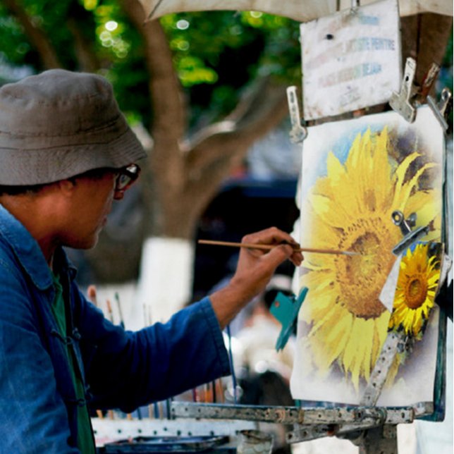 Impressão Em Tela Verão Do Estilo Artístico De Girassóis (Criador carregado)