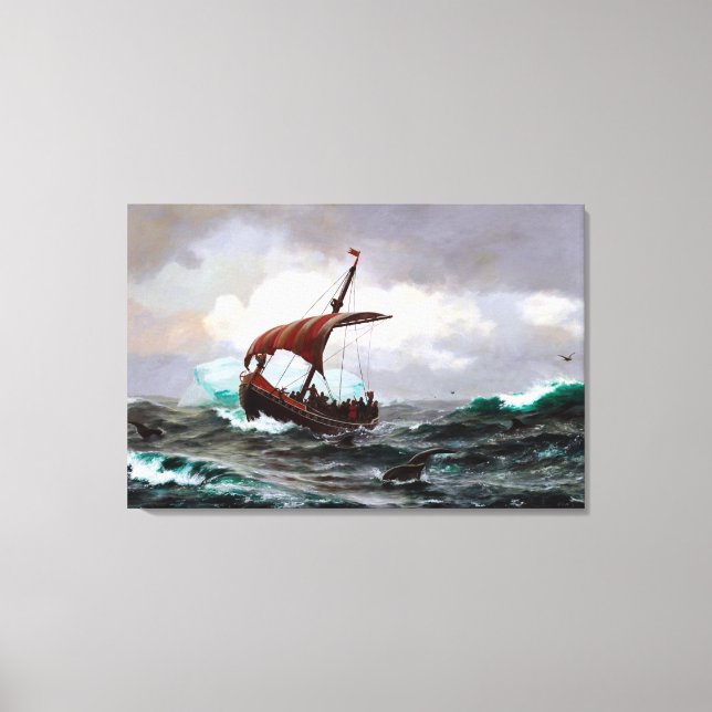 Impressão Em Tela Verão na Costa da Gronelândia Ano 1000 (Frente)