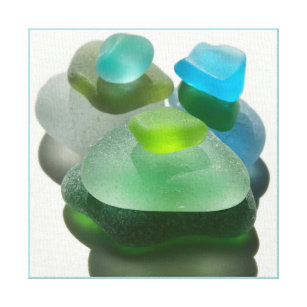Impressão Em Tela Verde de Seafoam e vidro do mar de turquesa