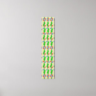 Impressão Em Tela Verde Deixa Pequenas Flores de Arte Folha Slim