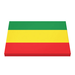 Impressão Em Tela Verde, ouro (amarelo) e bandeira das cores
