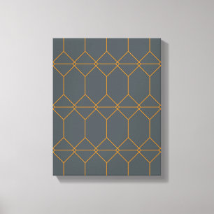 Impressão Em Tela Verde, ouro, simples, retrô, ilustração elegante