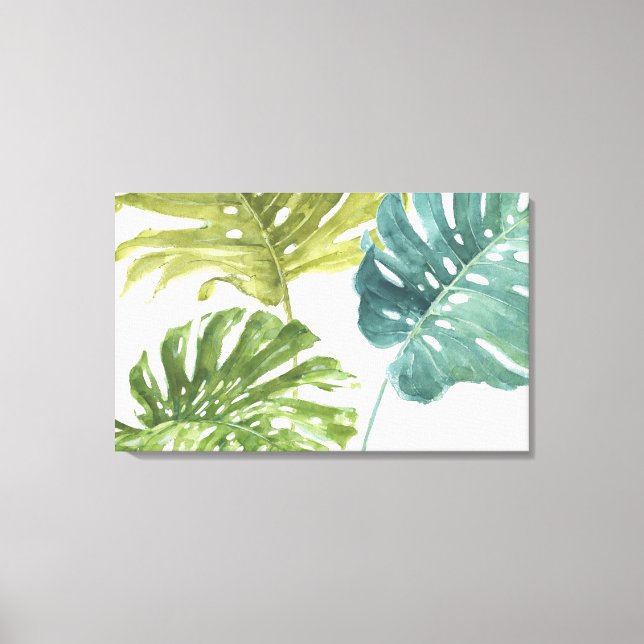 Impressão Em Tela Verdes Mistos | Palmas Tropicais (Frente)