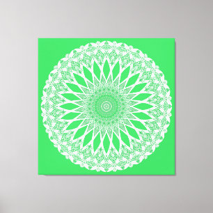 Impressão Em Tela Verdes Tristyns Mandala
