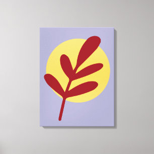 Impressão Em Tela Vermelho Amarelo