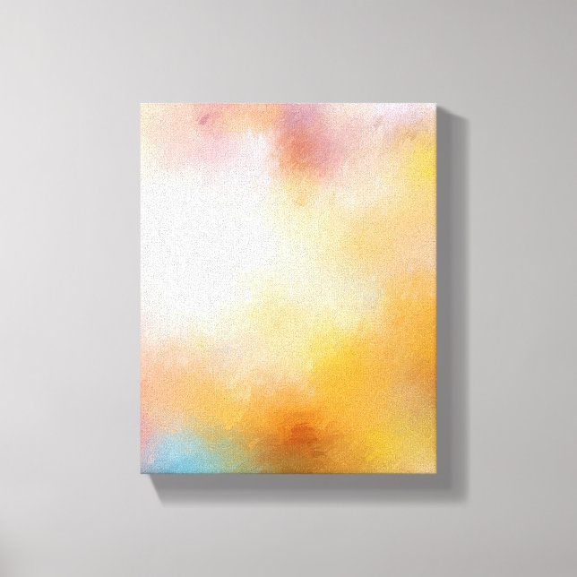 Impressão Em Tela Vermelho Amarelo Azul Roxo Verde Abstrato moderno (Frente)