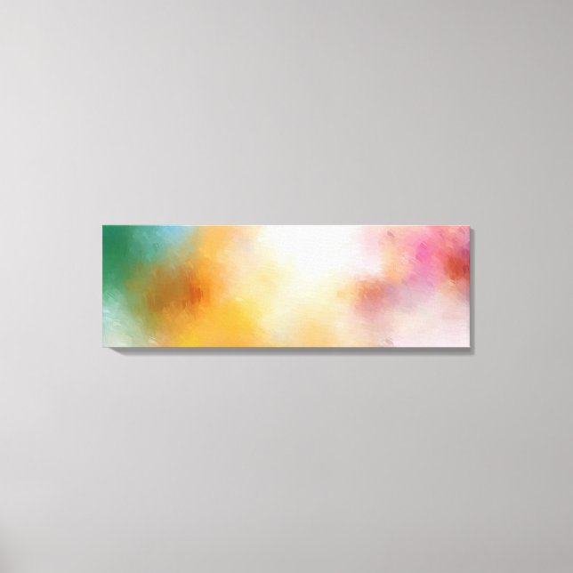 Impressão Em Tela Vermelho Amarelo Azul Roxo Verde Abstrato moderno (Frente)