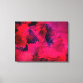 Impressão Em Tela Vermelho escuro e roxo, preto e Abstrato moderno